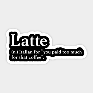 Latte Sticker